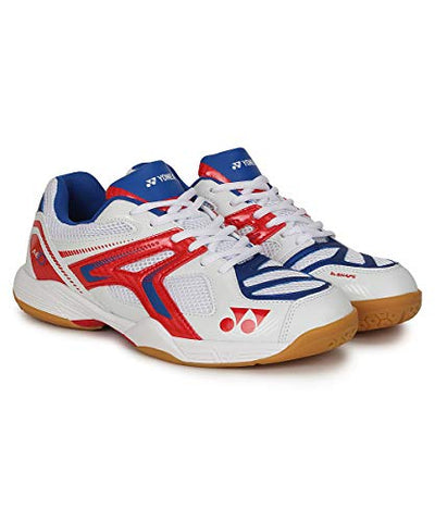 Image of YONEX AE 10 Non Marking Badminton Shoes, UK 7.5 (White/Royal Blue/Orange)