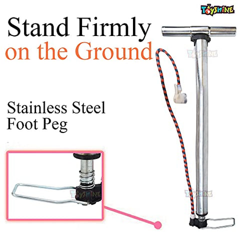 Image of Toyshine High Pressure Portable Multipurpose Bicycle Steel Air Pump, Mix Color (SSTP)
