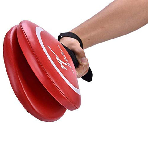 Image of ELECTOMANIA ® Taekwondo Kick Pads, Durable Kicking Target Pads for TKD Karate Martial Arts Strike Training (Red)