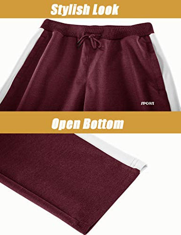 Image of MAGNIVIT Warm Up Suits for Men Basketball Soccer Tracksuits 2 Piece Wine Red