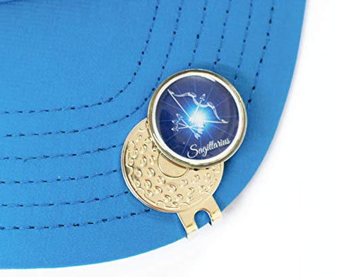 Image of GolfBasic & Zodiac Sign Magnetic Clip & Ball Marker (Pack of 1 Clip & 2 Markers) (Sagittarius)