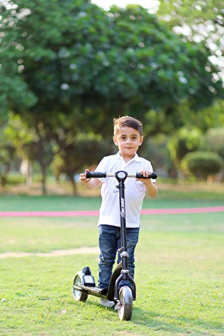 Image of Fun Ride Kids Scooter, Xblade 2 Wheel Kick Scooters for Boys and Girls with Adjustable Height and Rear Suspension Brake 2 Wheels Skate Weight Capacity Upto 50 Kg, Ideal Baby Age 3 Years+ (Black)