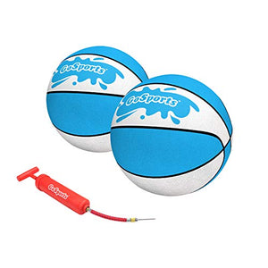 GoSports Water Basketballs 2 Pack | Choose Between Size 3 and Size 6 | Great for Swimming Pool Basketball Hoops