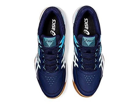 Image of ASICS Men's Gel-Court Hunter Peacoat/Aquarium Leather Indoor Shoes-11 UK (46.5 EU) (12 US) (1071A020)