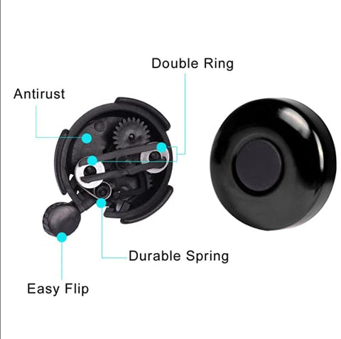 Image of Fastped Bicycle Motu Bell Adjustable Bicycle Accessories, Black