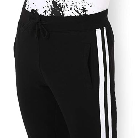 Image of Alan Jones Clothing Men's Slim Fit Track pants (JOG19-SP01-BCK-3XL_Black_XXX-Large)