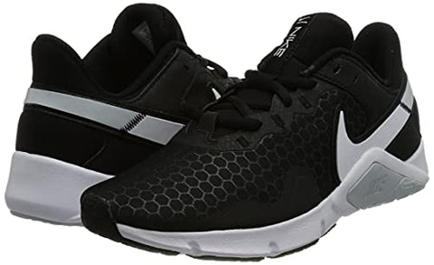 Image of Nike Women's W Legend Essential 2 Black/White-Pure Platinum Running Shoe-4 Kids UK (CQ9545-001)