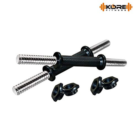 Image of Kore PVC-Dm 16 Home Gym Dumbbells Kit (20 Kg, 3Kg X 4 Plates + 2Kg X 4 Plates), Black