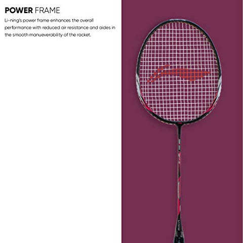 Image of Li-Ning XP-60-IV Strung Blend Badminton Racquet (Set of 2,Black/Pink, 90-95 grams , 18-20 lbs)