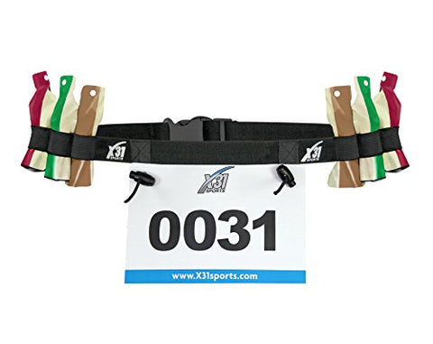 Image of X31 Sports Triathlon Race Number Belt with 6 Gel Loops