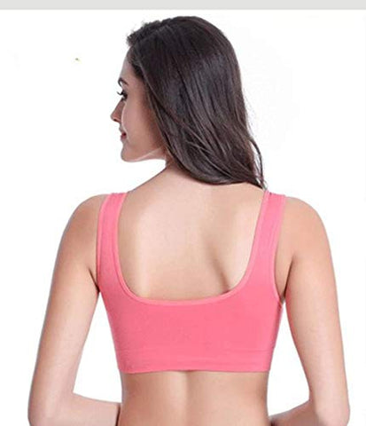 Image of Women's Cotton Non Padded Wire Free Sports Bra (dream nd_Multicolour_Free Size)