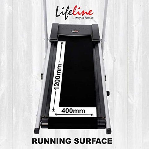 Image of Life Line Fitness LT-202 Manual Treadmill 3in1 with a Twister and Push-up Stand & Walking and Running Foldable Multifunctional Jogger Machine 2 Level Inclination, Made in India, Black