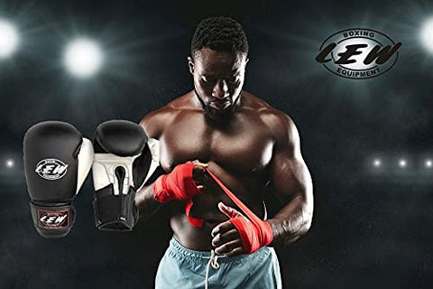 Image of LEW Black Pre Molded Boxing Competition| Training| MMA| Kickboxing | Muay Thai Gloves for Bags & Training Boxing Gloves