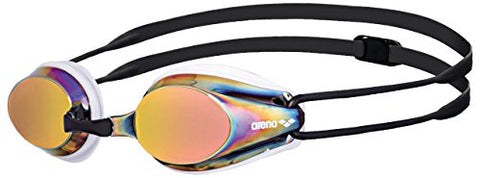 Image of Arena 92370 Tracks Swimming Goggles (White/Red Revo/Black)