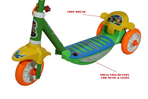 Image of JoyRide Three Wheel Kick Scooter for Boys and Girls with Adjustable Height,Storage Basket , Foot Break (3 Years-8 Years)