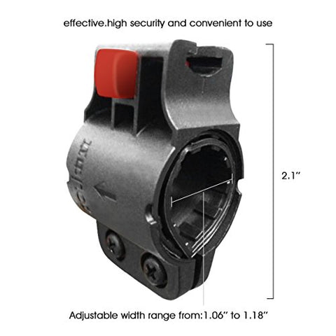 Image of Wintech Combination Lock With Mounting Cycle Holder (Black, Coated Finish)