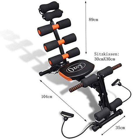 Image of Ozoy Six Pack Abs Exerciser Machine 20 Different Mode for Exercise and Fitness Without Cycle Rocket Exercise Handles-Level Adjustable Workout-Training Bench Abdominal Trainer Core & Abs (Multi)