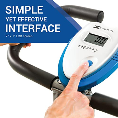 Image of AFTON FB350 Steel Folding Exercise Bike, Silver
