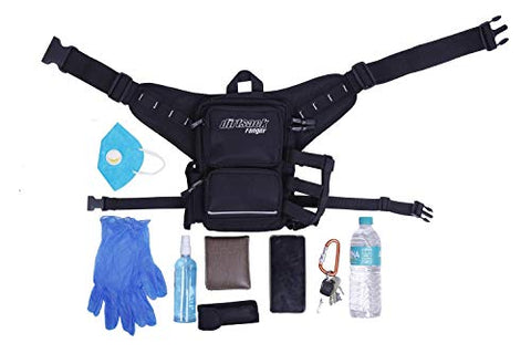 Image of Dirtsack Ranger Men's Ballistic Fabrics Waist Pouch (Free Size, Black)