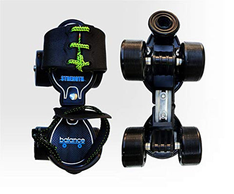 Image of Jaspo Tenacity Adjustable Senior Roller Skates Suitable for Age Group 6 to 14 Years (Black)