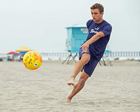 Image of SENDA Playa Beach Soccer Ball, Fair Trade Certified, Orange/Yellow, Size 4 (Ages 8-12)