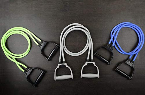 Image of FITNESS INDIA™ Tummy Trimmer & Toning Tube (Combo of 2) Pull Reducer Body Toner Exerciser Home Gym Equipment Leg Hand Biceps - Multicolour