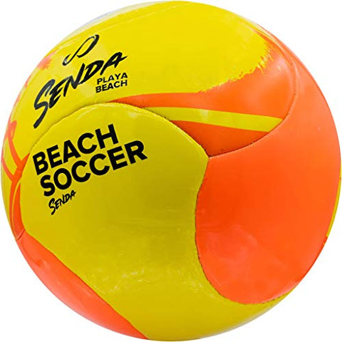 Image of SENDA Playa Beach Soccer Ball, Fair Trade Certified, Orange/Yellow, Size 4 (Ages 8-12)