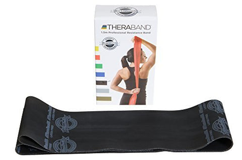 Image of Theraband Special Heavy Resistance Latex Free Exercise Band 4 Feet(Length) x 4 Inches(Width) Black