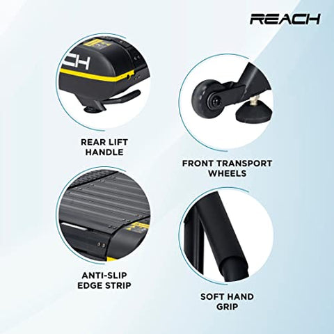 Image of Reach NM-200 Curved Manual Treadmill for Home Gym | Fitness Equipment for Walking, Jogging & Running | Cardio Exercise Gym Machine for Full Body Workout | 150kgs Max User Weight