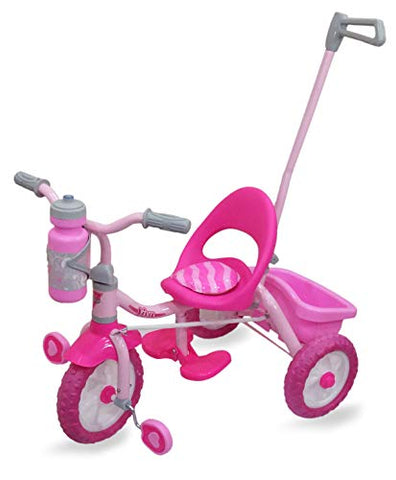 Image of Fun Ride Tricycle for Kids 2-in-1 Viva Deluxe Tri-Cycle with Sipper, Removable Parental Control Handle -Perfect Trikes for Boys and Girls 1 -4 Years -Weight -Up to 25 Kg (Pink)
