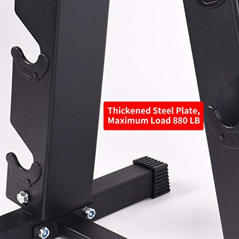 Image of A-Frame Dumbbell Rack Only-6 Tier Weight Rack for Dumbbells, Dumbbell Stand - Dumbbell Holder - Dumbbell Rack Stand - Weight Racks for Dumbbells in 3,4,5,6 Tiers (580 LBS) (Black - Holds 3 pairs)