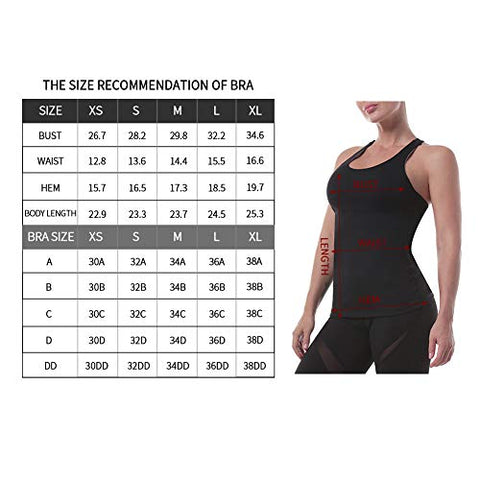 Image of Women’s Yoga Tops Activewear Workout Shirts Sports Racerback Strappy Tank Tops with Built-in Support Bra White