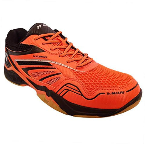 Image of Yonex Court Ace Light 2 Badminton Shoes , 8 UK (BRIGHT ORANGE BLACK)| Ideal For Badminton,Squash,Table Tennis,Volleyball | Non-Marking Sole | TRU Cushion | TRU Shape