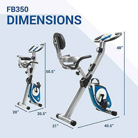 Image of AFTON FB350 Steel Folding Exercise Bike, Silver