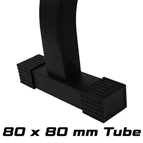 Image of Kobo EB-1011 Imported Steel Heavy Duty Exercise Flat Bench for Home Gym (Black, Red)