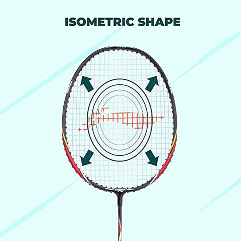 Image of Li-Ning XP 998-PV SINDHU Signature Series Aluminum-Alloy Isometric Strung Badminton Racquet (Charcoal/Red) Half Cover - Set of 2