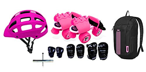 Image of Jaspo Toddlers Baby Kids Junior Pro Adjustable Roller Skates Combo (Up to 5 Years) (Derby Dolls PRO)