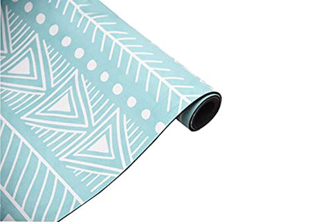 Image of MOOR Premium Design Suede 72 x 24 Inch 6mm Tribal Print Yoga Mat Non Slip High Density Anti-Tear Fitness Exercise Floor Pilates Workout