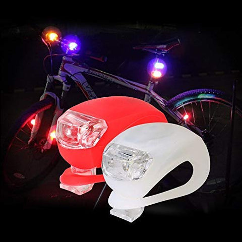 Image of Gadget Deals Bicycle Safety Cycle Blinker Light LED Front Cycle Blinking Light Rear Light Combo Cycle Warning Light Combo