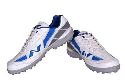 Image of NIVIA - - Step Out & Play 479WB Synthetic Hook-1 Cricket Shoes, UK 8 (White)