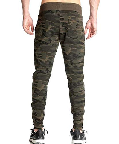 Image of Peppyzone Men's Camouflage Regular Fit Track Pant (L, Dark Green)