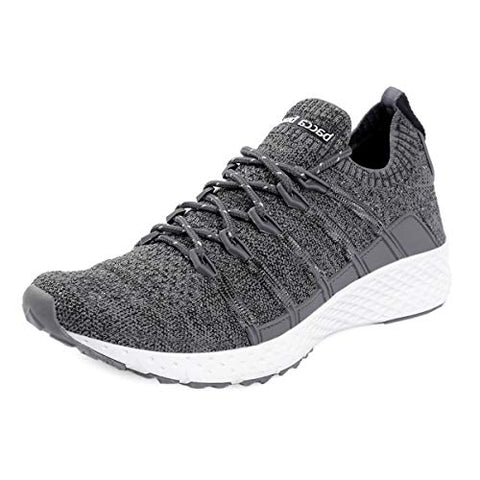 Image of Bacca Bucci® Men's Stella Comfortable Running Shoes with Adaptive Smart Cushioning 5 in 1 uni-Moulding Technology Professional Non Slip Sneakers for Walking, Tennis, Fitness & Gym-Grey