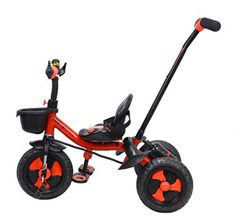 Image of Luusa RX-500 Plug N Play Kids / Baby Tricycle with Parental Control , Cushion seat and seat Belt for 12 Months to 48 Months Boys / Girls / . Carrying Capacity Upto 30kgs ( Red )