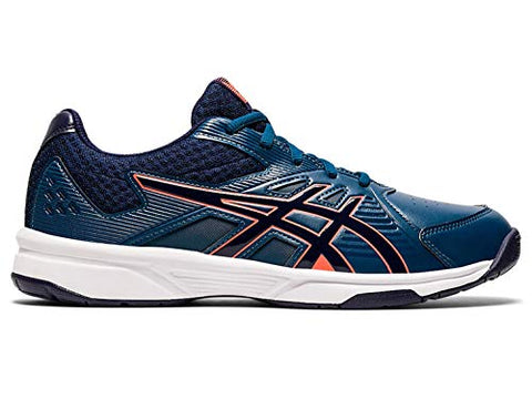 Image of ASICS Men's Court Slide Mako Blue/Peacoat Leather Tennis Shoes-9 UK (44 EU) (10 US) (1041A037)