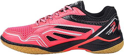 Image of Yonex C-Ace Coral Red and Black Non Marking Light Badminton Shoes (9 UK)