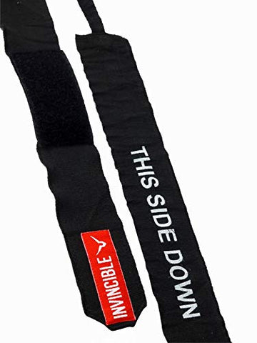 Image of Invincible Mexican Style Semi-Stretch Hand Wraps Black 2.5 Meter
