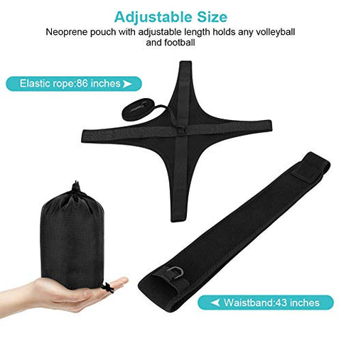 Image of Volleyball Training Equipment Aid, Football Kick Trainer, Adjustable Solo Practice Soccer Volleyball Trainer for Kids Youth Adult, Fits Size 3, 4, 5