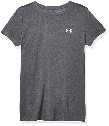 Image of Under Armour Women's Tech T-Shirt, Carbon Heather/Metallic Silver, Large