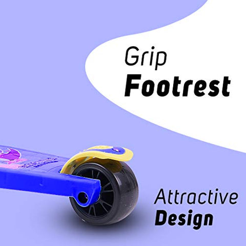 Image of GoodLuck Baybee Skate Scooter for Kids, 3 Wheel Kids Scooter Smart Kick Scooter with Fold-able & Height Adjustable Handle, Runner Scooter (Smart Blue)