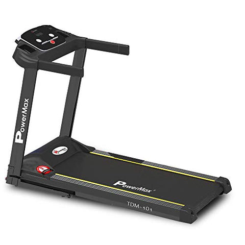 Image of PowerMax Fitness TDM-101 2HP (4HP Peak) Motorized Treadmill with Free Installation Assistance, Home Use & Automatic Programs